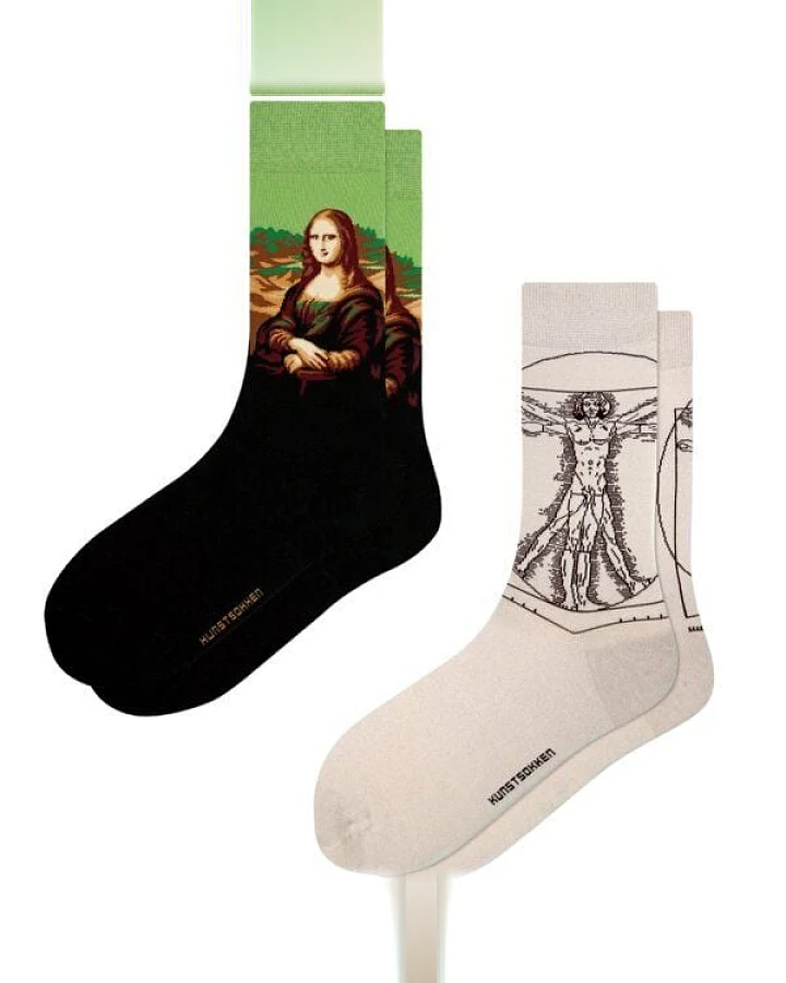 KUNSTSOKKEN Kunst Socken Set - Nahtlose Bunte Socken aus Bio-Baumwolle Mix - Witzige Socken Lustige Socken Verrückte Socken