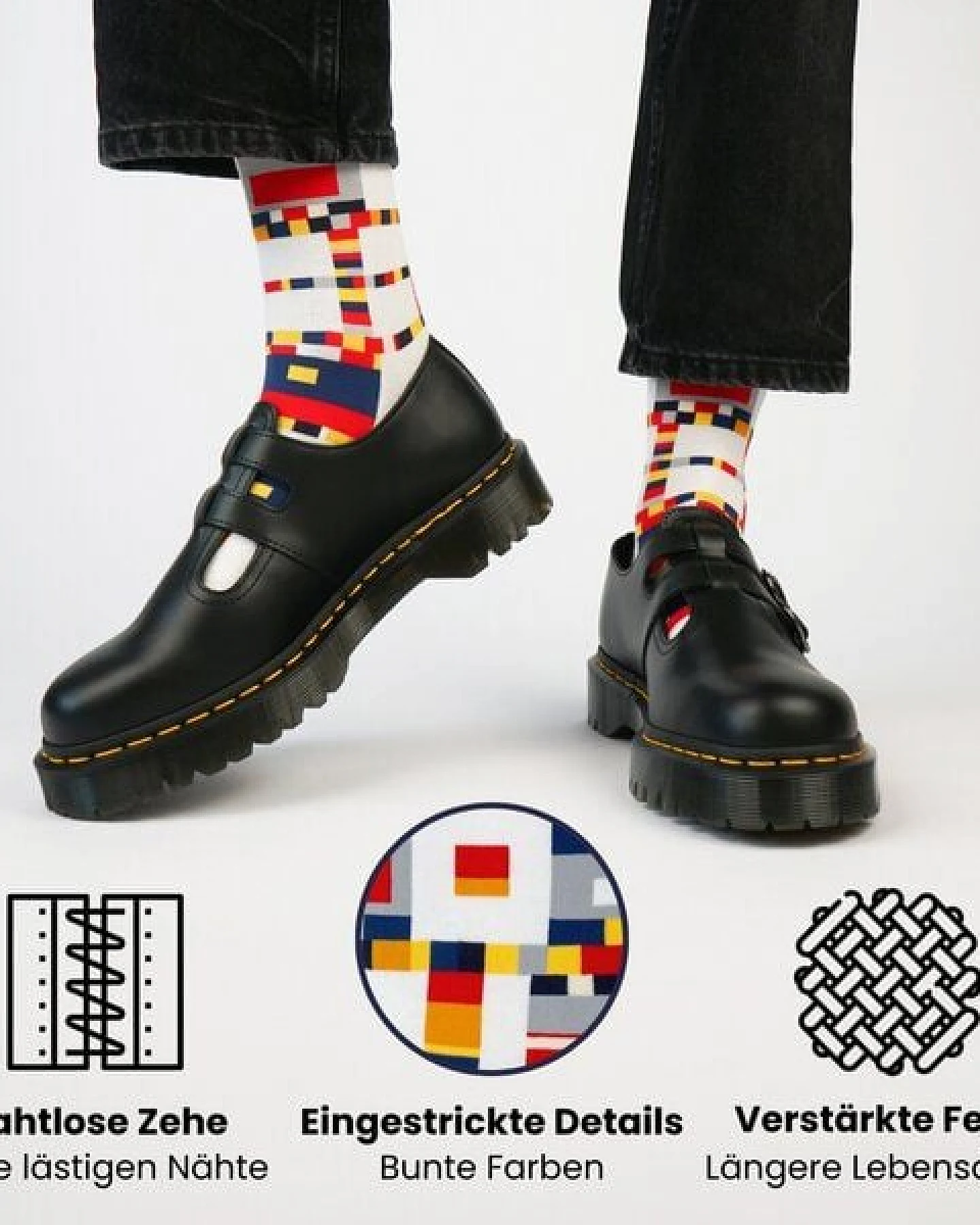 KUNSTSOKKEN Kunst Socken Geschenkset - Nahtlose Bunte Socken aus Bio-Baumwolle Mix - Lustige kunstsocken weihnachtsgeschenke für kunstliebhaber – Ansicht 4