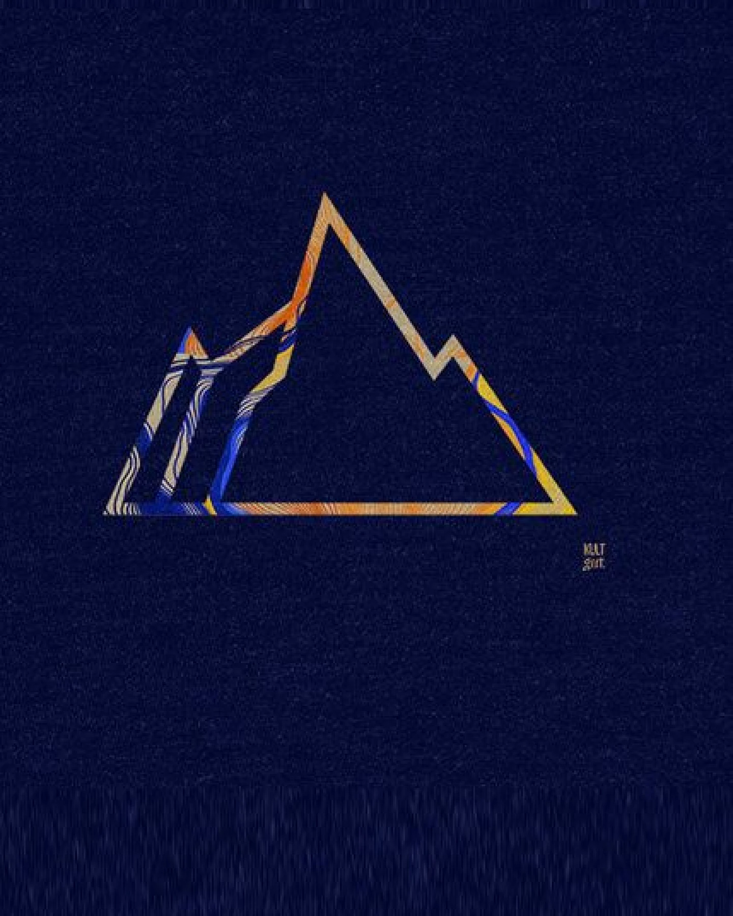 Kultgut Biofair - Hochwertiger Kapuzenpullover / Colorful Mountain – Ansicht 2