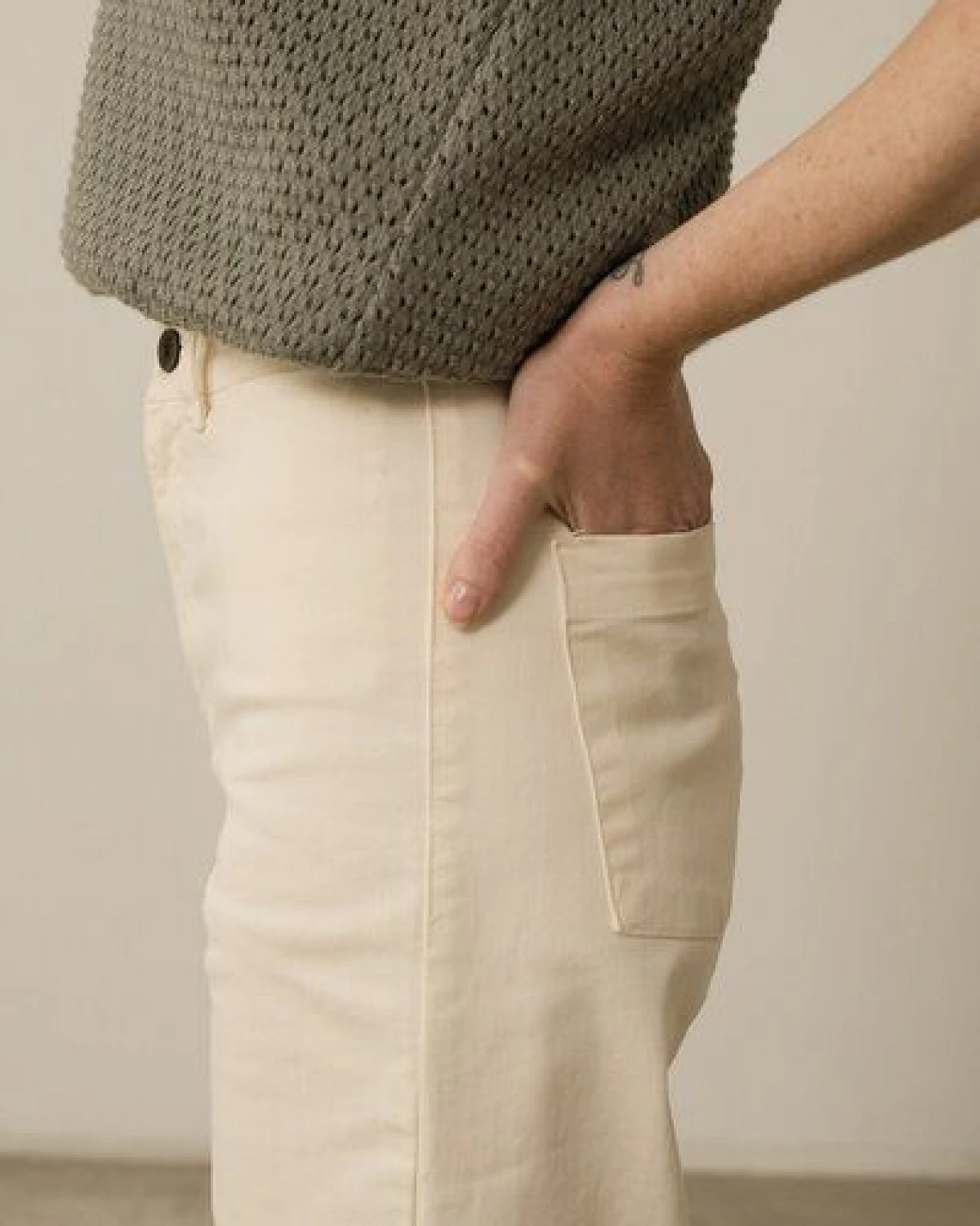 TIRALAHILACHA Hani Recycled Cotton Sailor Pants – Ansicht 3