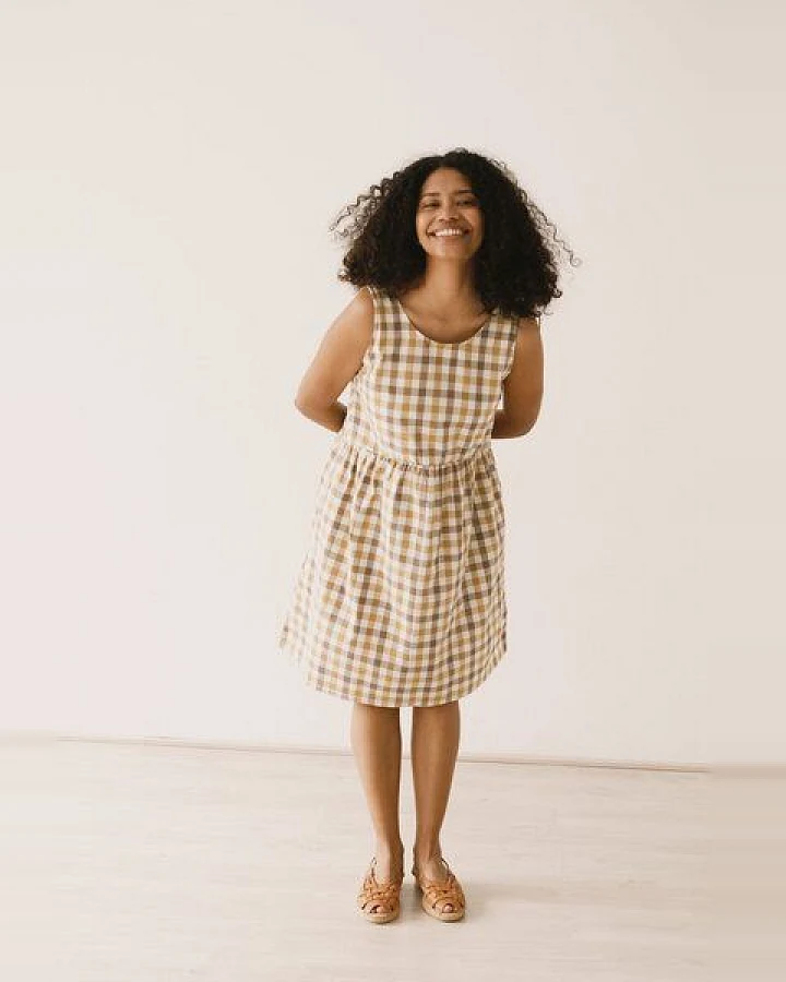 TIRALAHILACHA Hazel straps dress vichy print