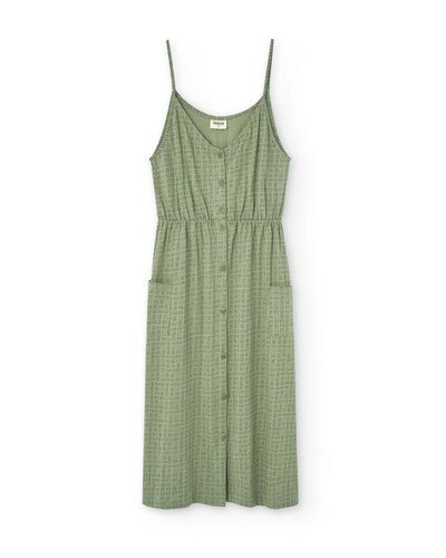 TIRALAHILACHA Hiare Midi dress in green wicker – Ansicht 4