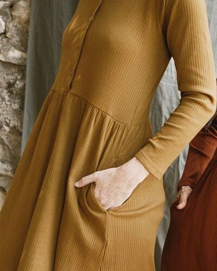 TIRALAHILACHA June Raglan Sleeve Dress Jade Green