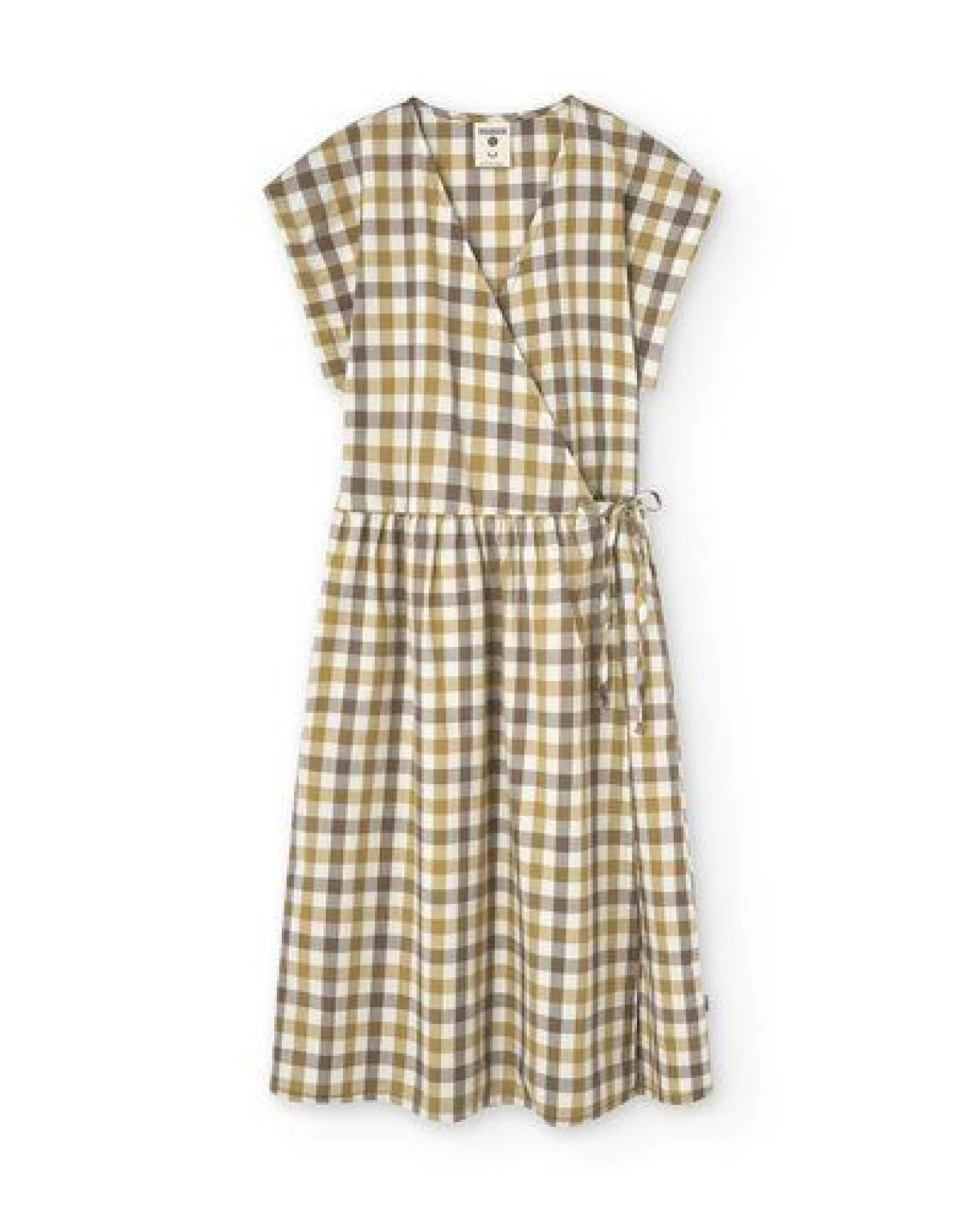 TIRALAHILACHA Hira wrap midi dress vichy – Ansicht 4
