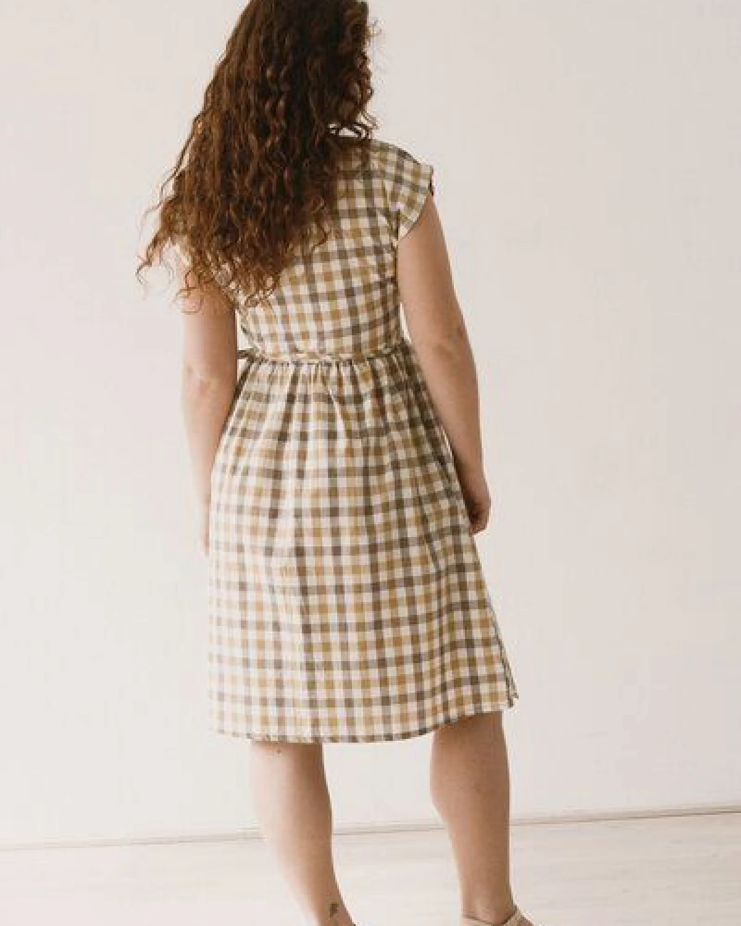 TIRALAHILACHA Hira wrap midi dress vichy – Ansicht 2