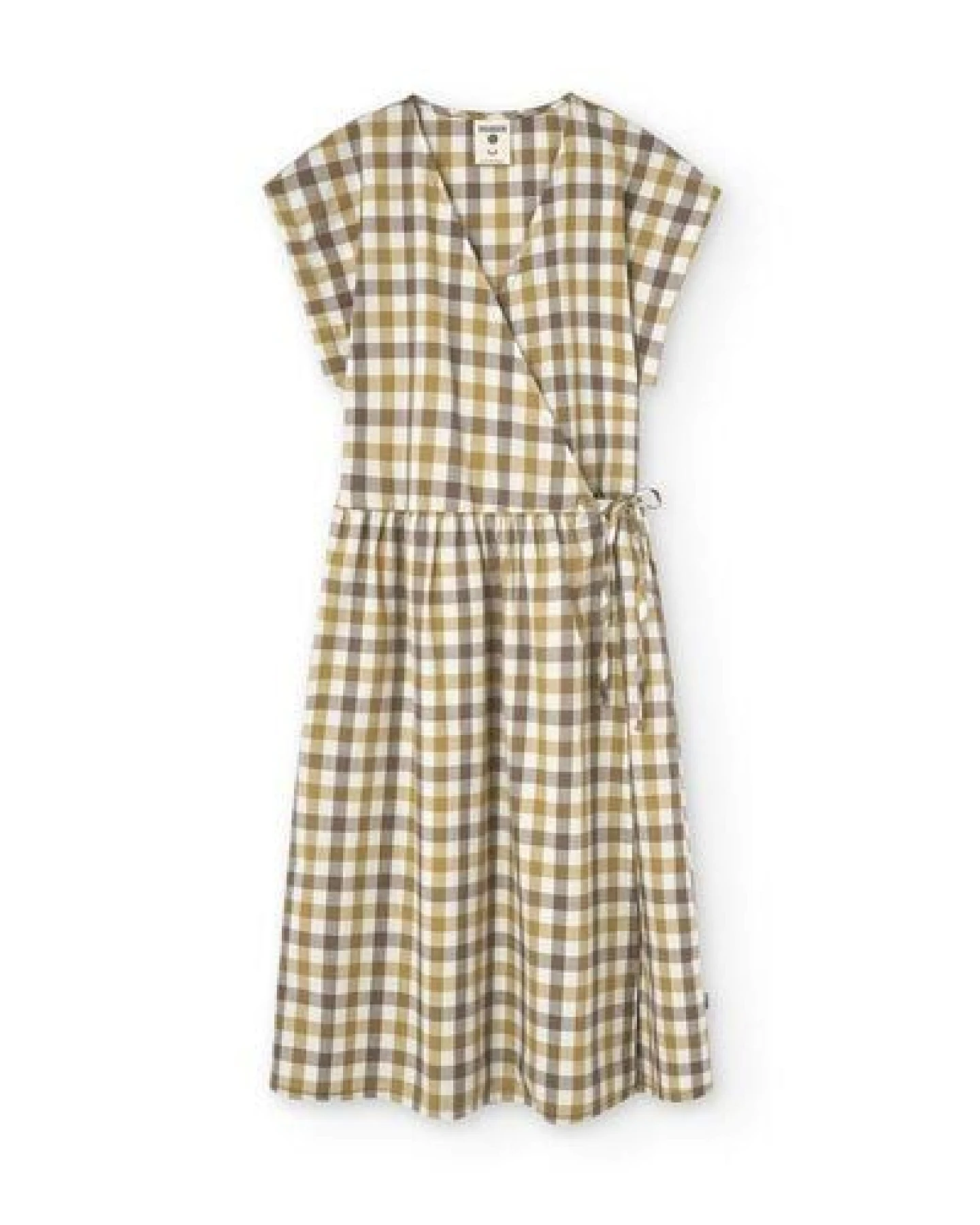 TIRALAHILACHA Hira wrap midi dress vichy – Ansicht 4