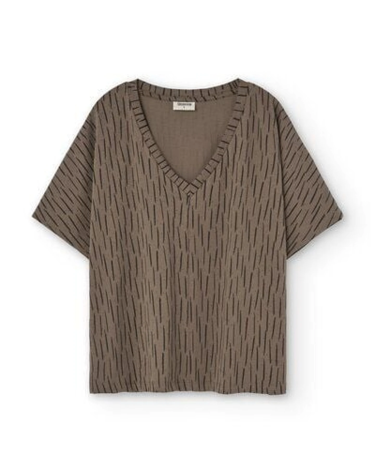 TIRALAHILACHA Hada oversized T-shirt in brown bark – Ansicht 4