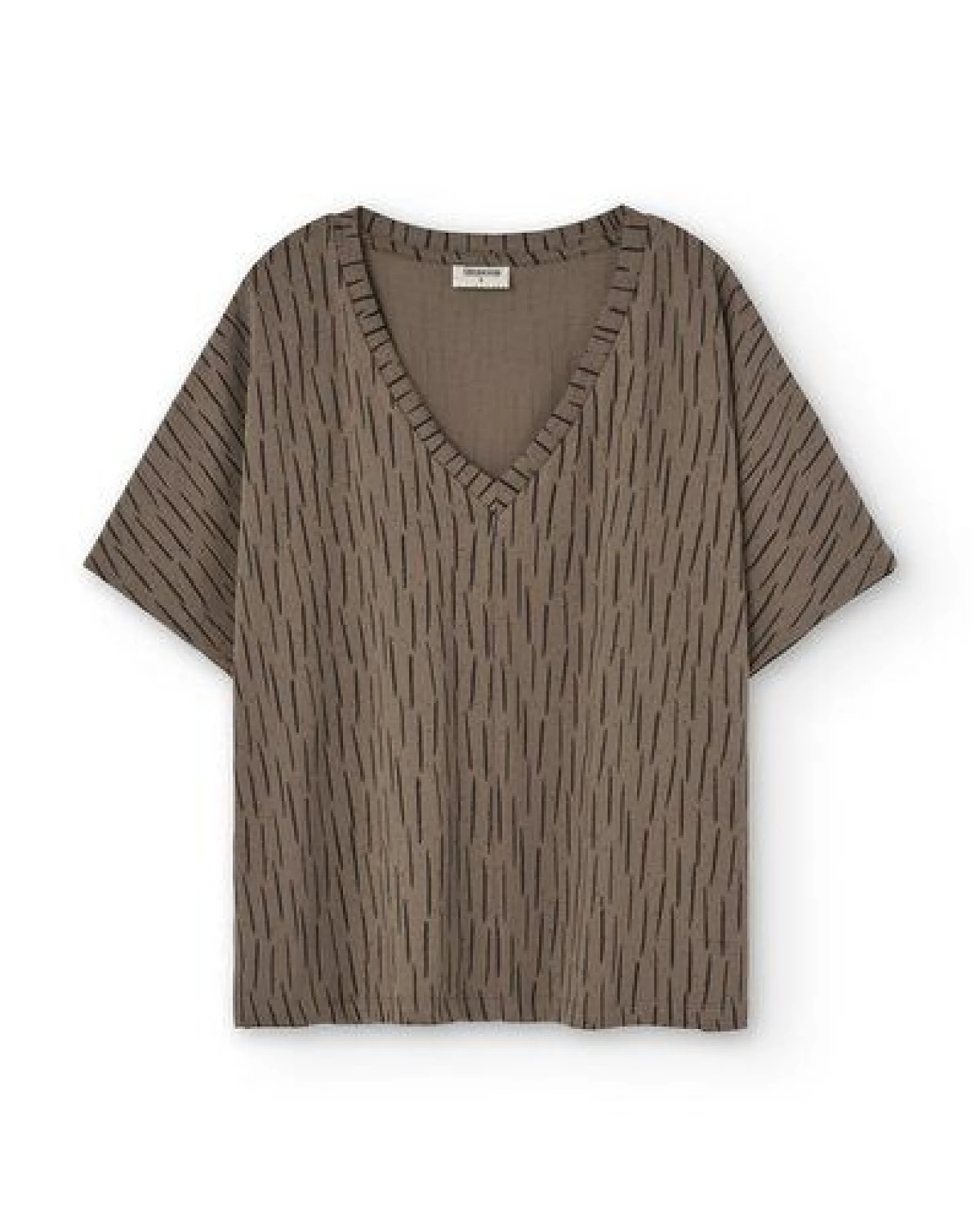 TIRALAHILACHA Hada oversized T-shirt in brown bark – Ansicht 4