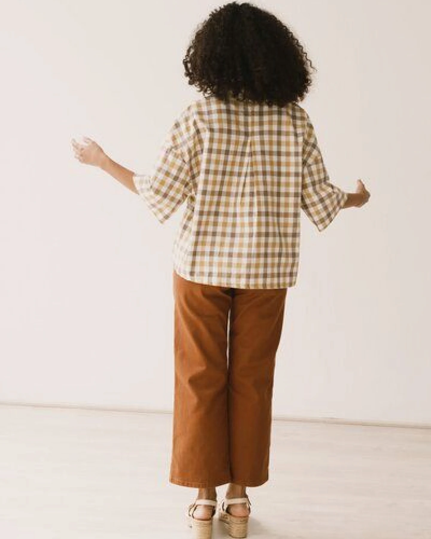 TIRALAHILACHA Hallow oversized shirt vichy – Ansicht 2