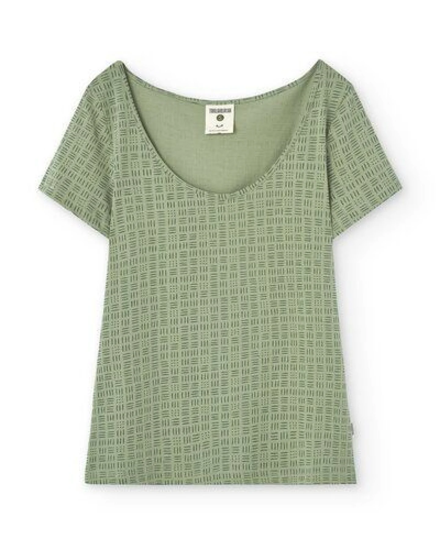 TIRALAHILACHA Hilda short sleeved T-shirt in green wicker – Ansicht 4