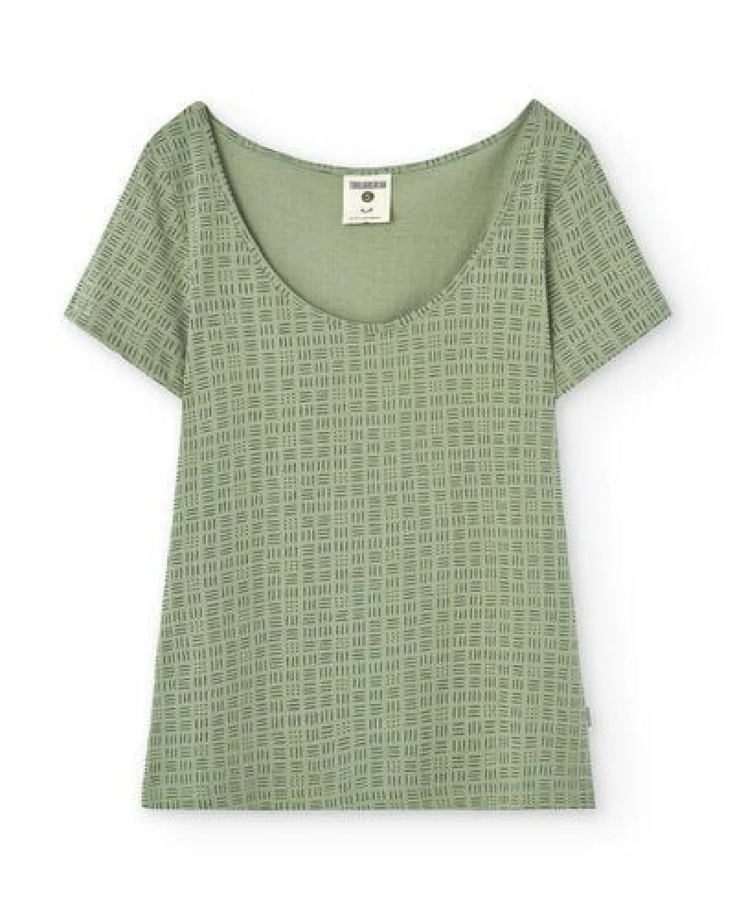 TIRALAHILACHA Hilda short sleeved T-shirt in green wicker – Ansicht 4