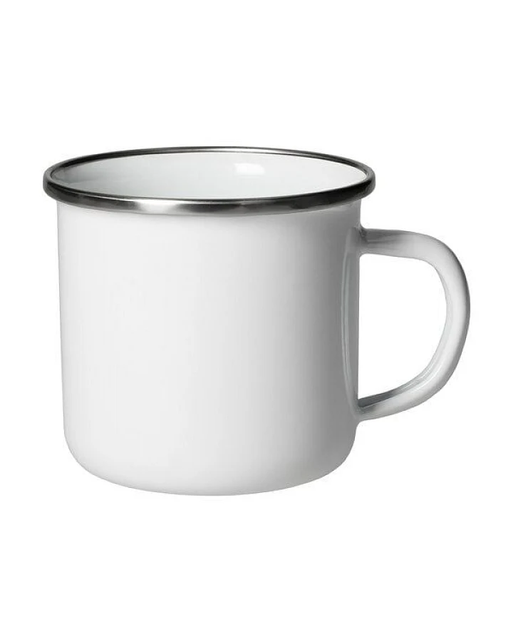 elasto Emaille-Becher 'Cozy' aus Edelstahl - stylischer Retro-Kaffeebecher