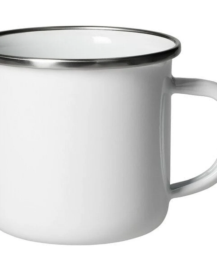 elasto Emaille-Becher 'Cozy' aus Edelstahl - stylischer Retro-Kaffeebecher