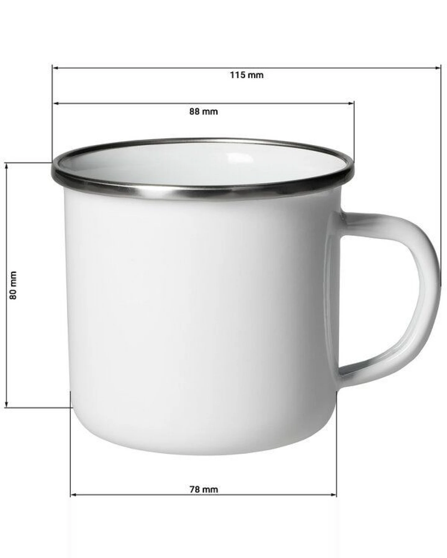 elasto Emaille-Becher 'Cozy' aus Edelstahl - stylischer Retro-Kaffeebecher – Ansicht 3
