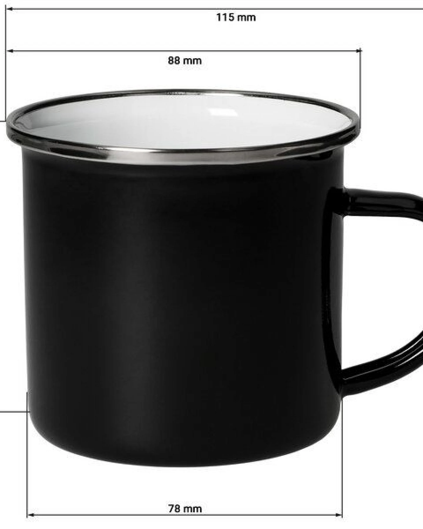 elasto Emaille-Becher 'Cozy' aus Edelstahl - stylischer Retro-Kaffeebecher – Ansicht 3