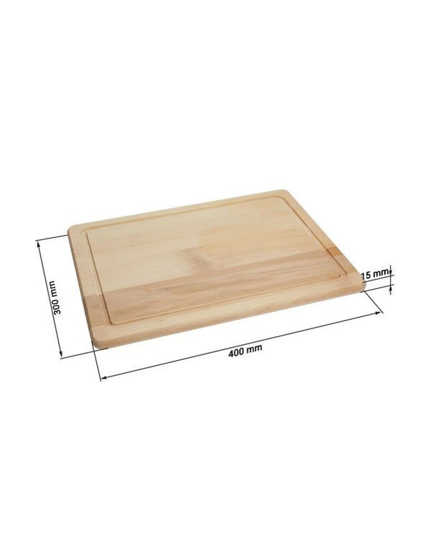 elasto Schneidebrett mit Saftrille - Holz Schneidebrett ideal für die Küche – Ansicht 3
