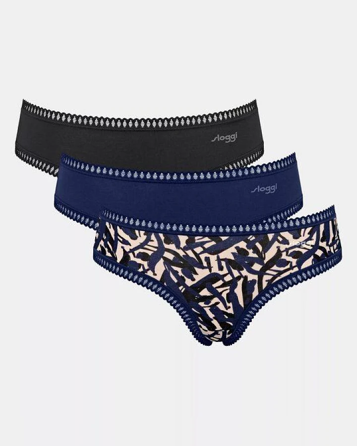 Sloggi 3er Pack GO Crush Hipster Slip Bio-Baumwolle