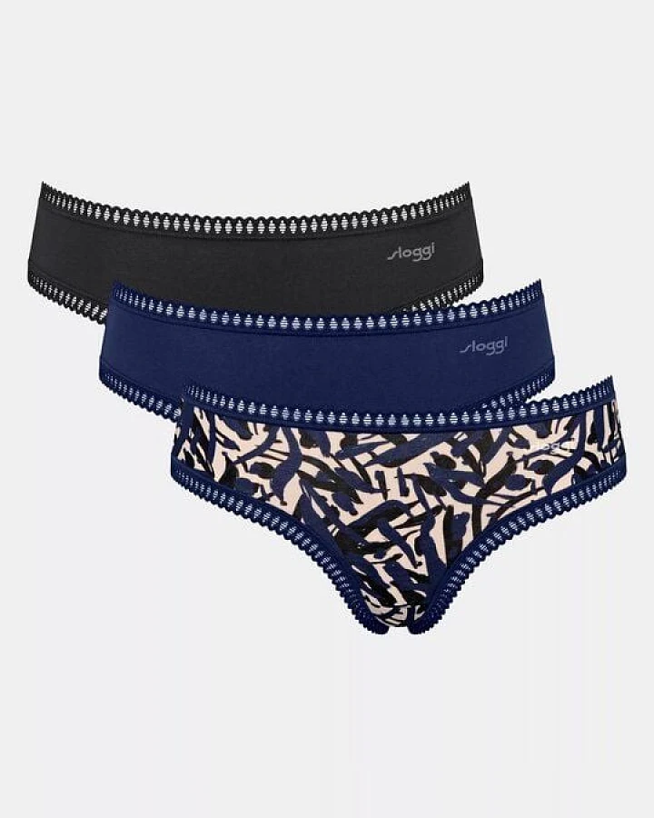 Sloggi 3er Pack GO Crush Hipster Slip Bio-Baumwolle