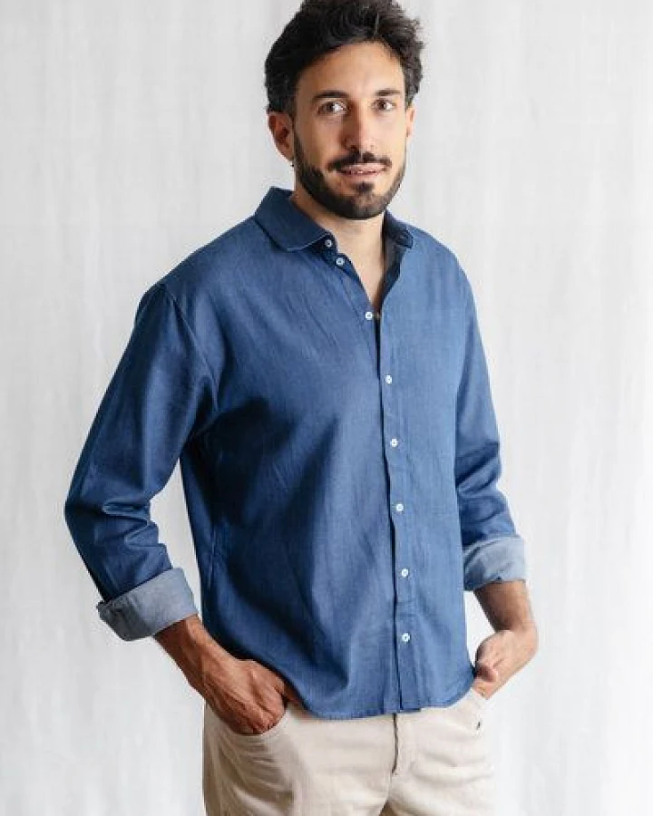 Jyoti - Fair Works Bio-Baumwolldenim Hemd Nakshita