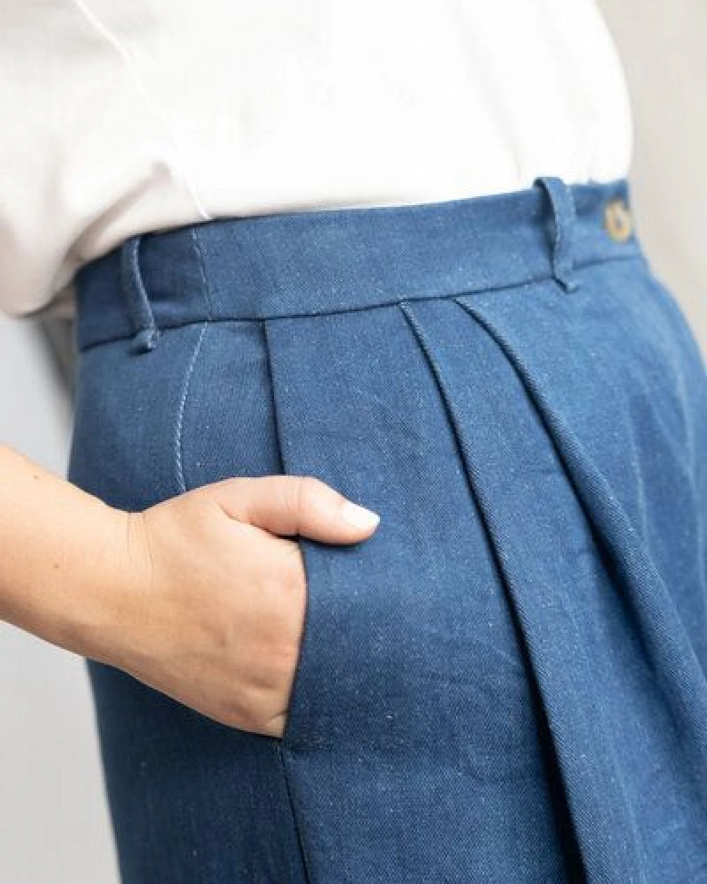 Jyoti - Fair Works Bio-Baumwolldenim Culotte Awasi – Ansicht 2