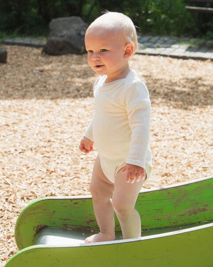 Kokon Zwo Baby Langarmbody 100% Bouretteseide