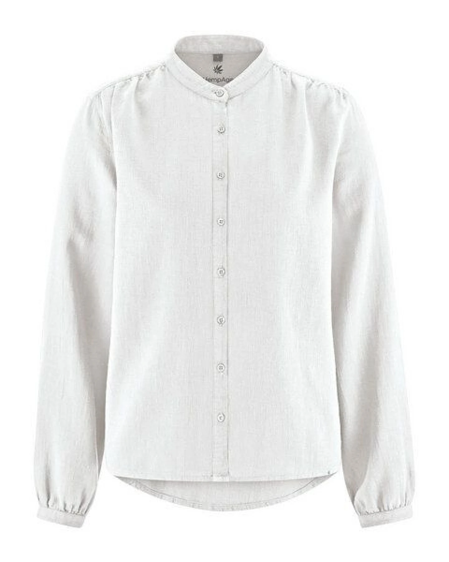 HempAge Feminine Stehkragenbluse Hanf/Biobaumwolle – Ansicht 2