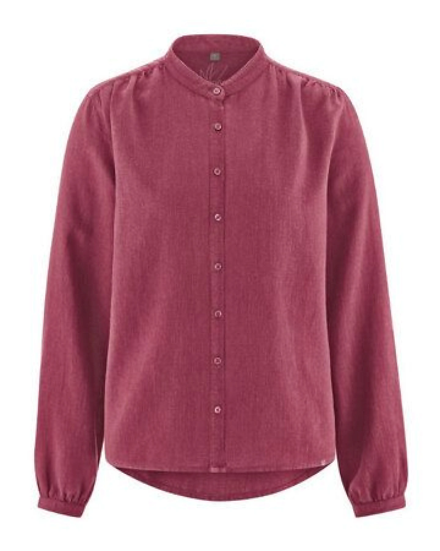 HempAge Feminine Stehkragenbluse Hanf/Biobaumwolle – Ansicht 2