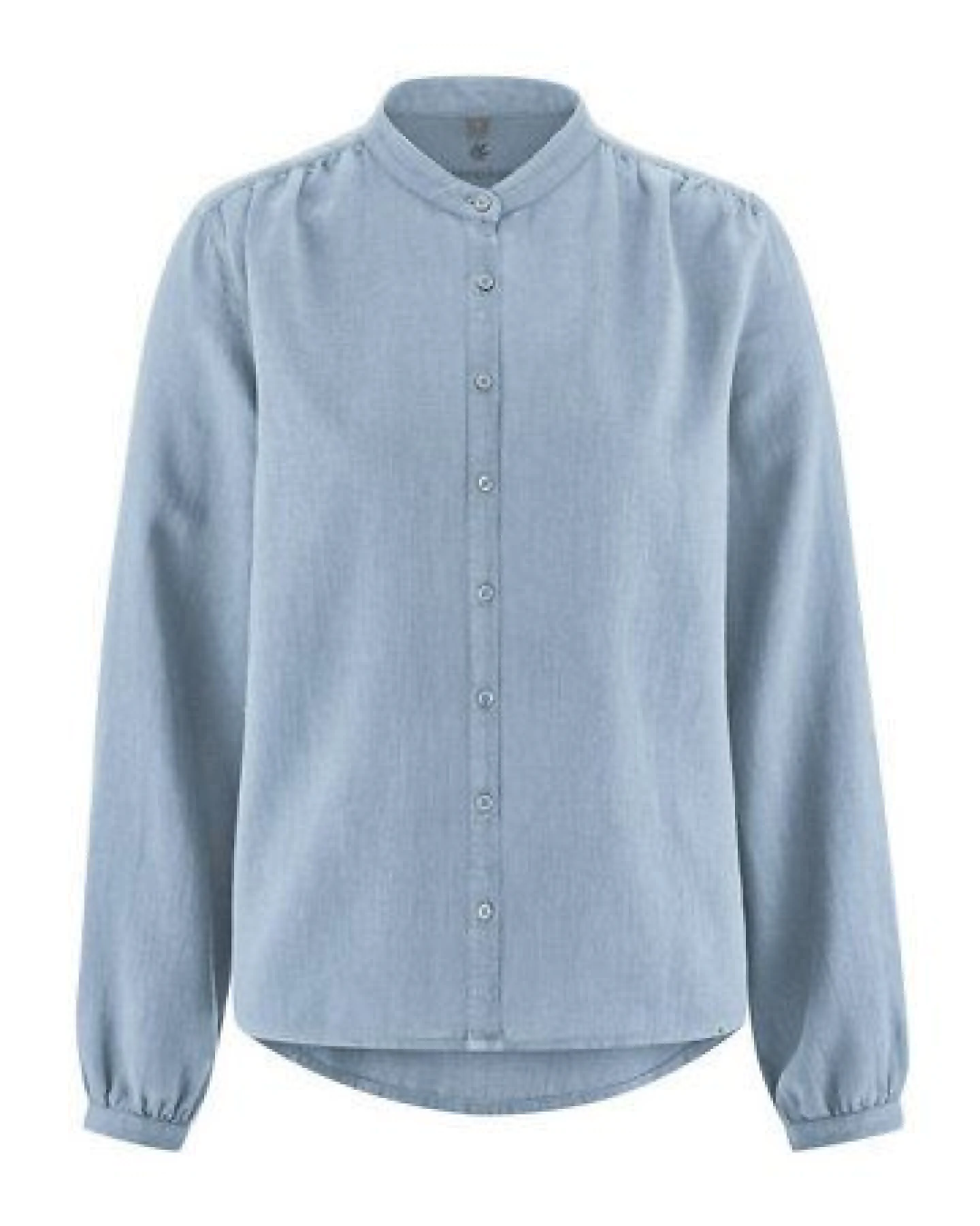 HempAge Feminine Stehkragenbluse Hanf/Biobaumwolle – Ansicht 2