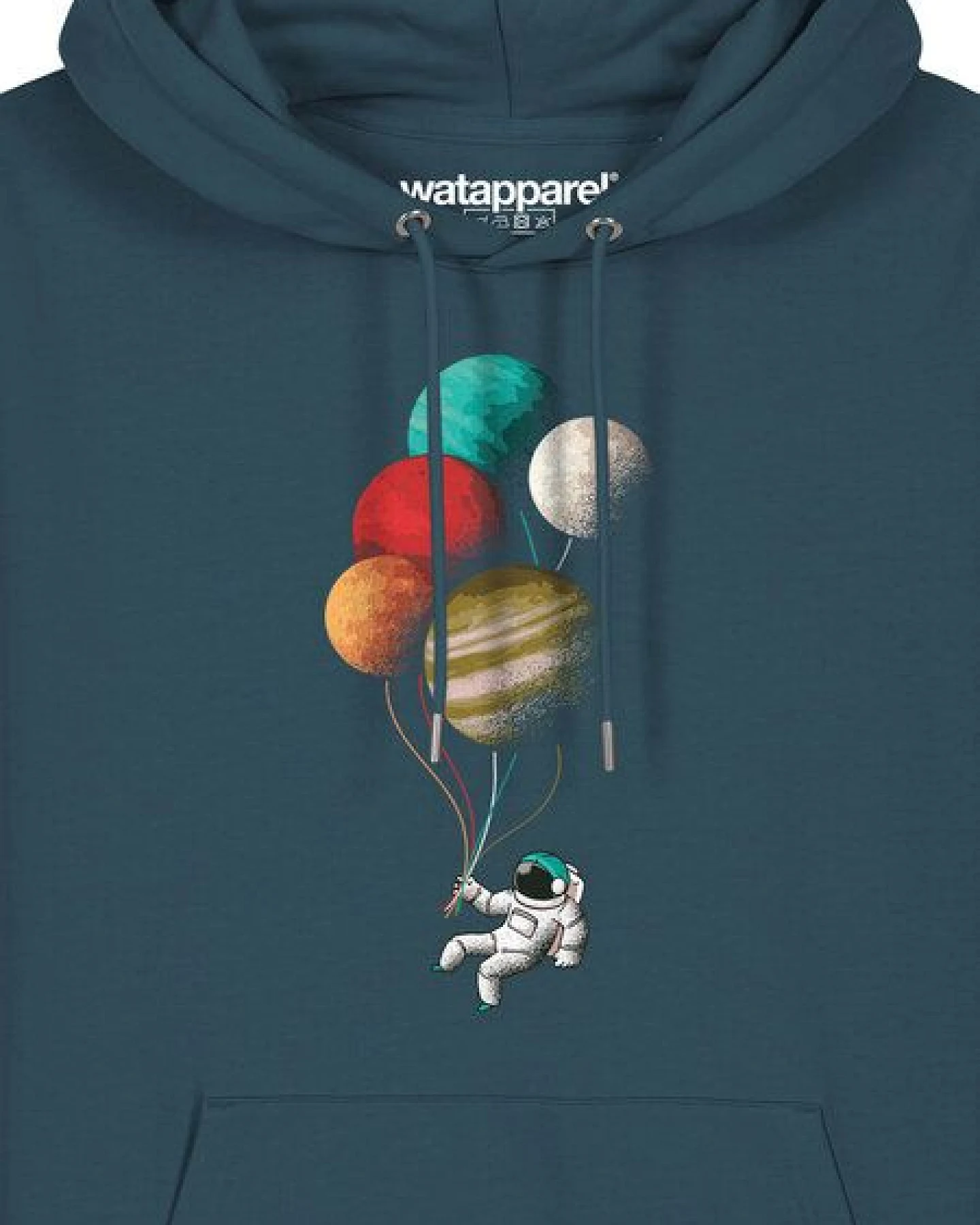 watapparel Hoodie Unisex Balloon Spaceman – Ansicht 3