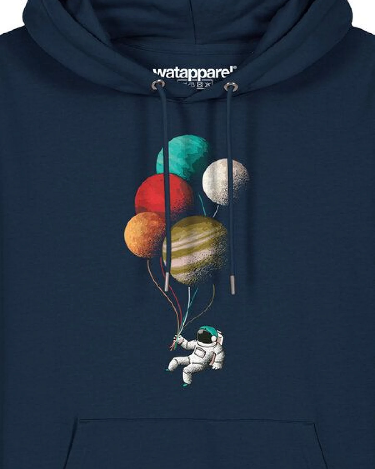watapparel Hoodie Unisex Balloon Spaceman – Ansicht 3