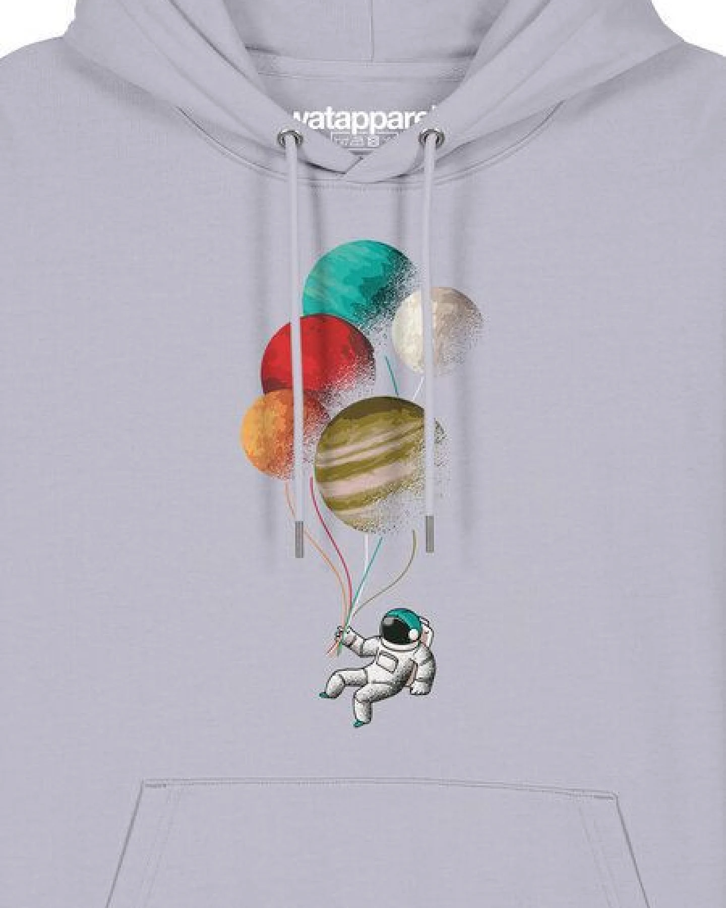 watapparel Hoodie Unisex Balloon Spaceman – Ansicht 3