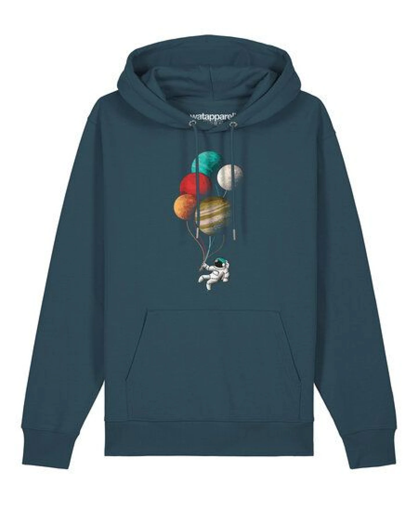 watapparel Hoodie Unisex Balloon Spaceman – Ansicht 2