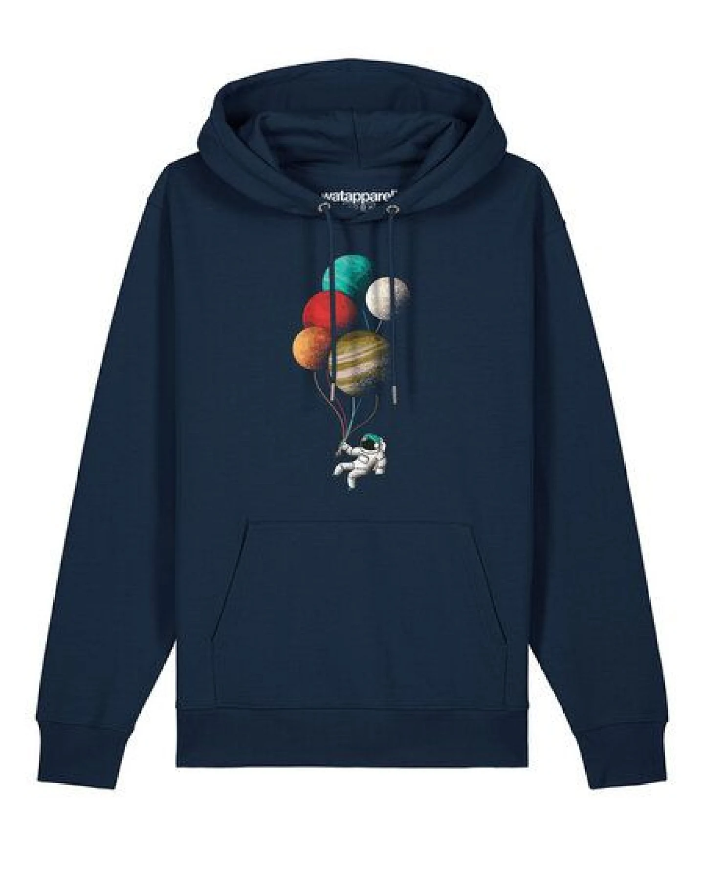 watapparel Hoodie Unisex Balloon Spaceman – Ansicht 2