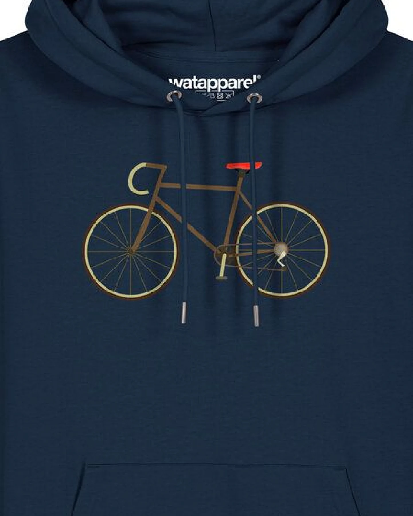 watapparel Hoodie Unisex Fahrrad – Ansicht 3
