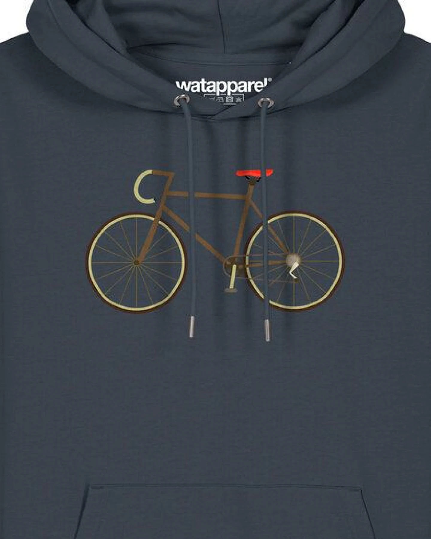 watapparel Hoodie Unisex Fahrrad – Ansicht 3