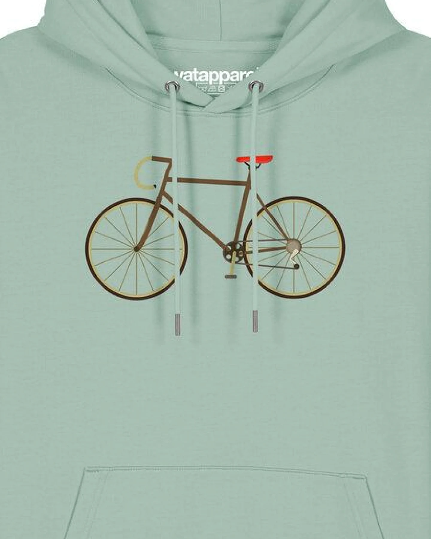 watapparel Hoodie Unisex Fahrrad – Ansicht 3