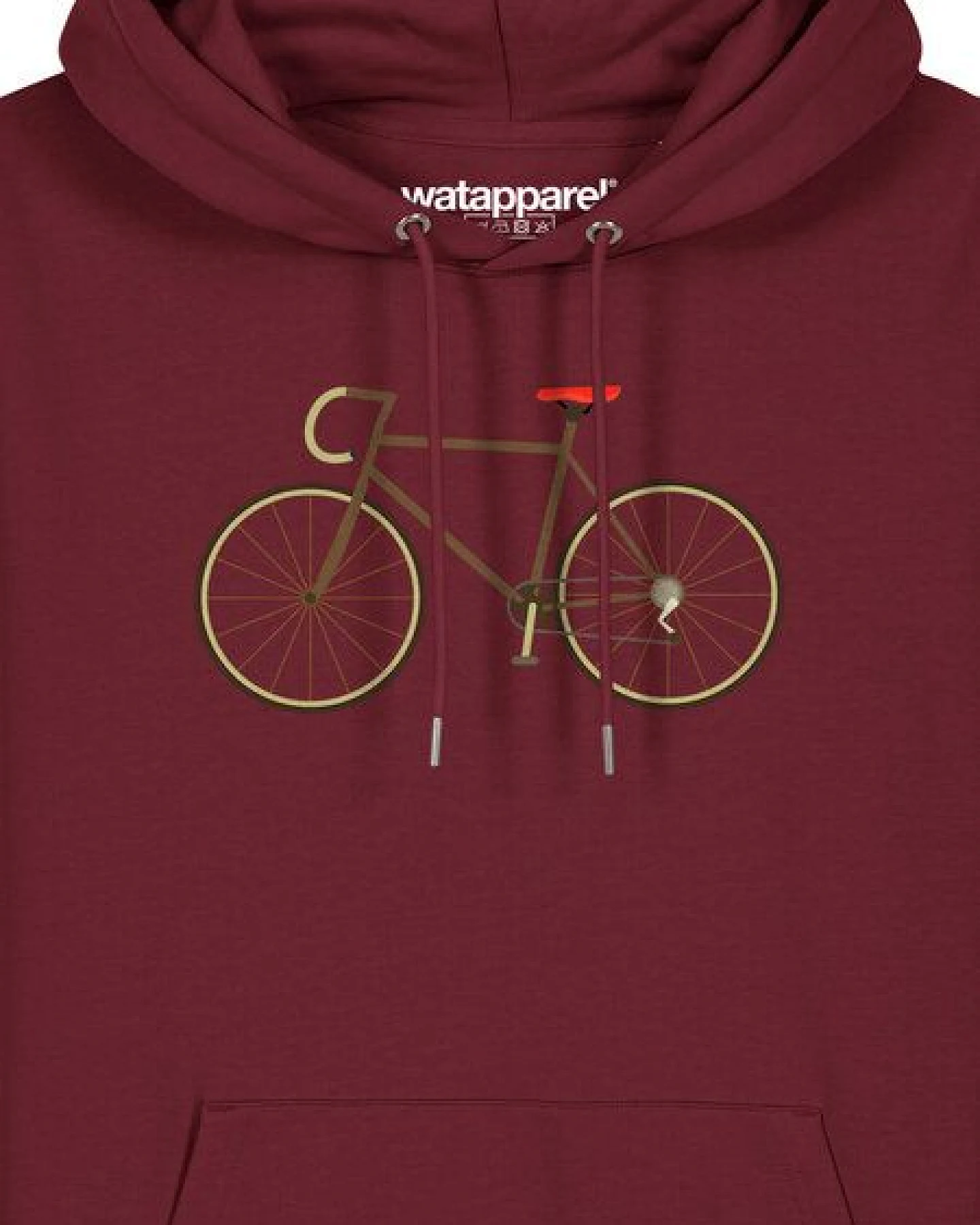 watapparel Hoodie Unisex Fahrrad – Ansicht 3