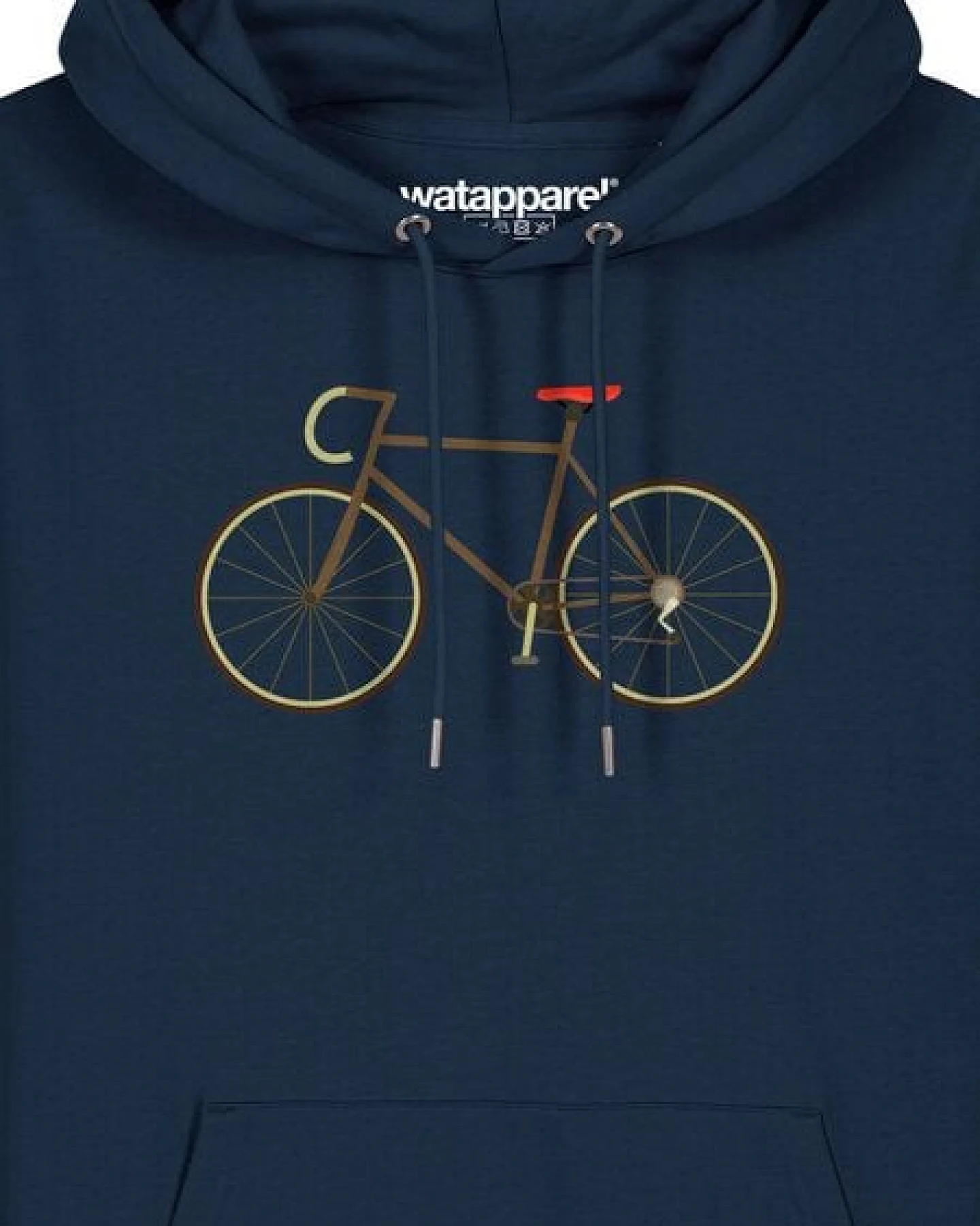 watapparel Hoodie Unisex Fahrrad – Ansicht 3