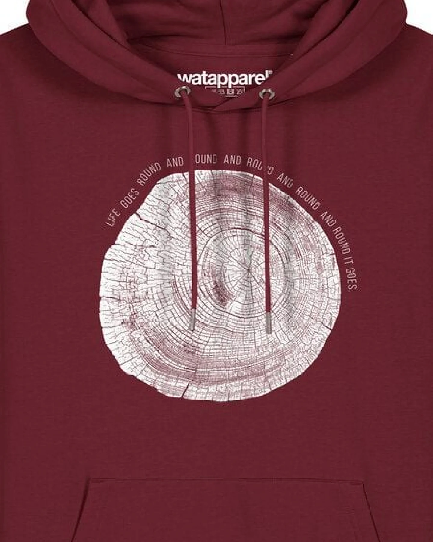watapparel Hoodie Unisex Baumscheibe – Ansicht 3