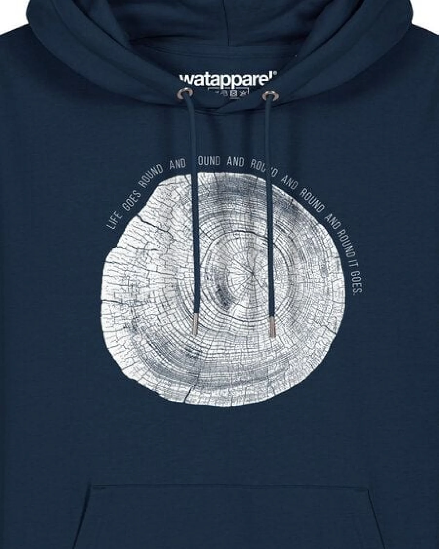 watapparel Hoodie Unisex Baumscheibe – Ansicht 3