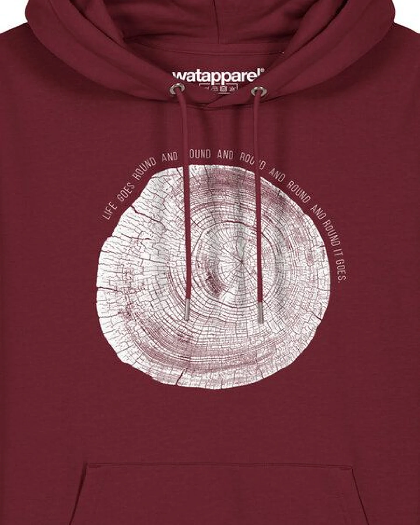 watapparel Hoodie Unisex Baumscheibe – Ansicht 3
