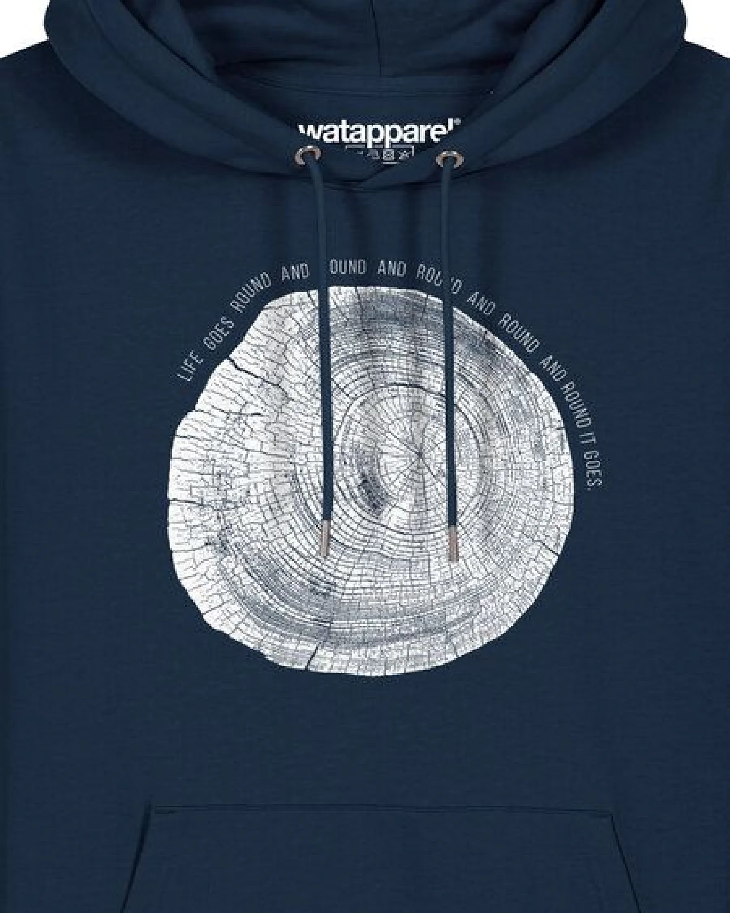 watapparel Hoodie Unisex Baumscheibe – Ansicht 3