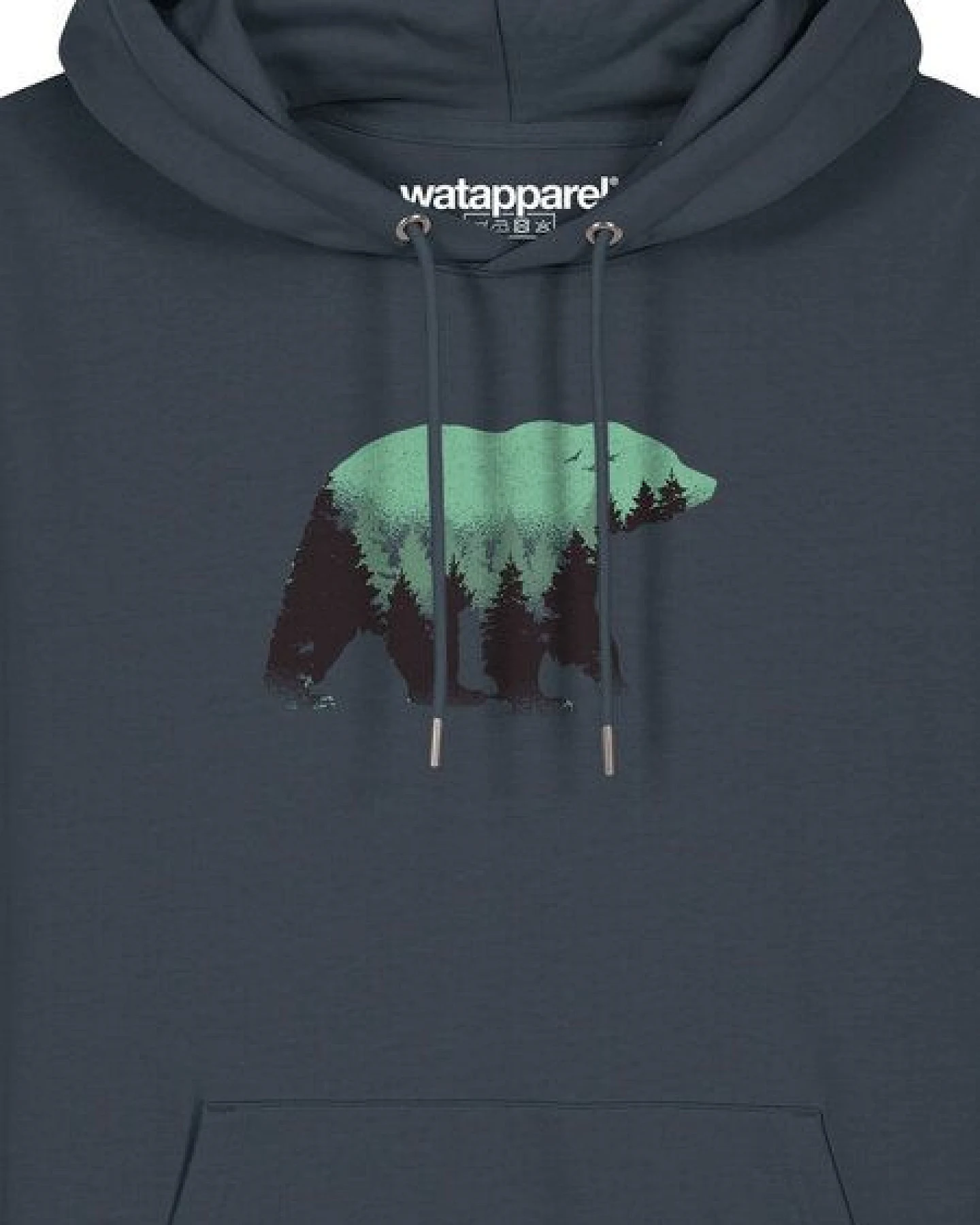 watapparel Hoodie Unisex Waldbär – Ansicht 3