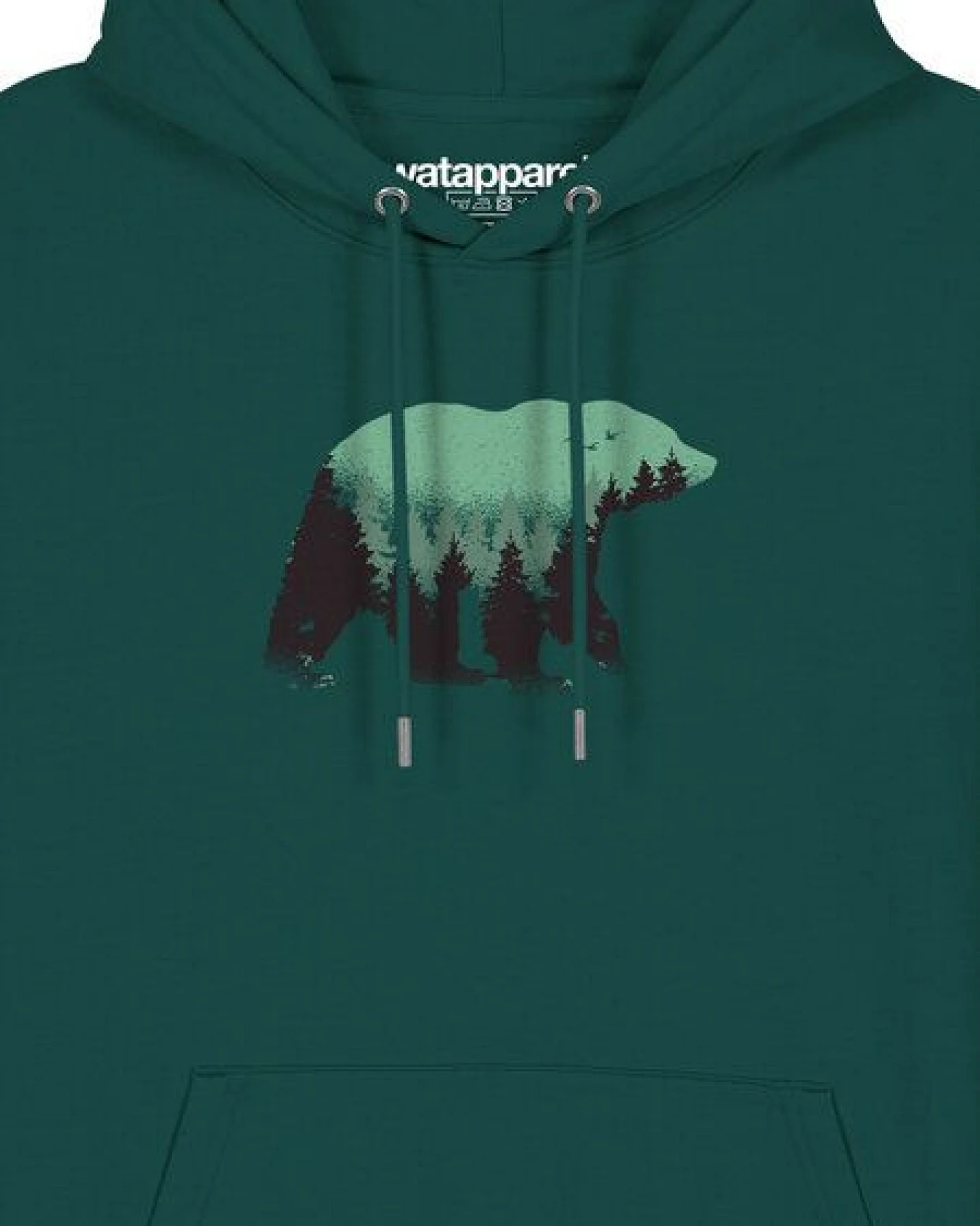 watapparel Hoodie Unisex Waldbär – Ansicht 3