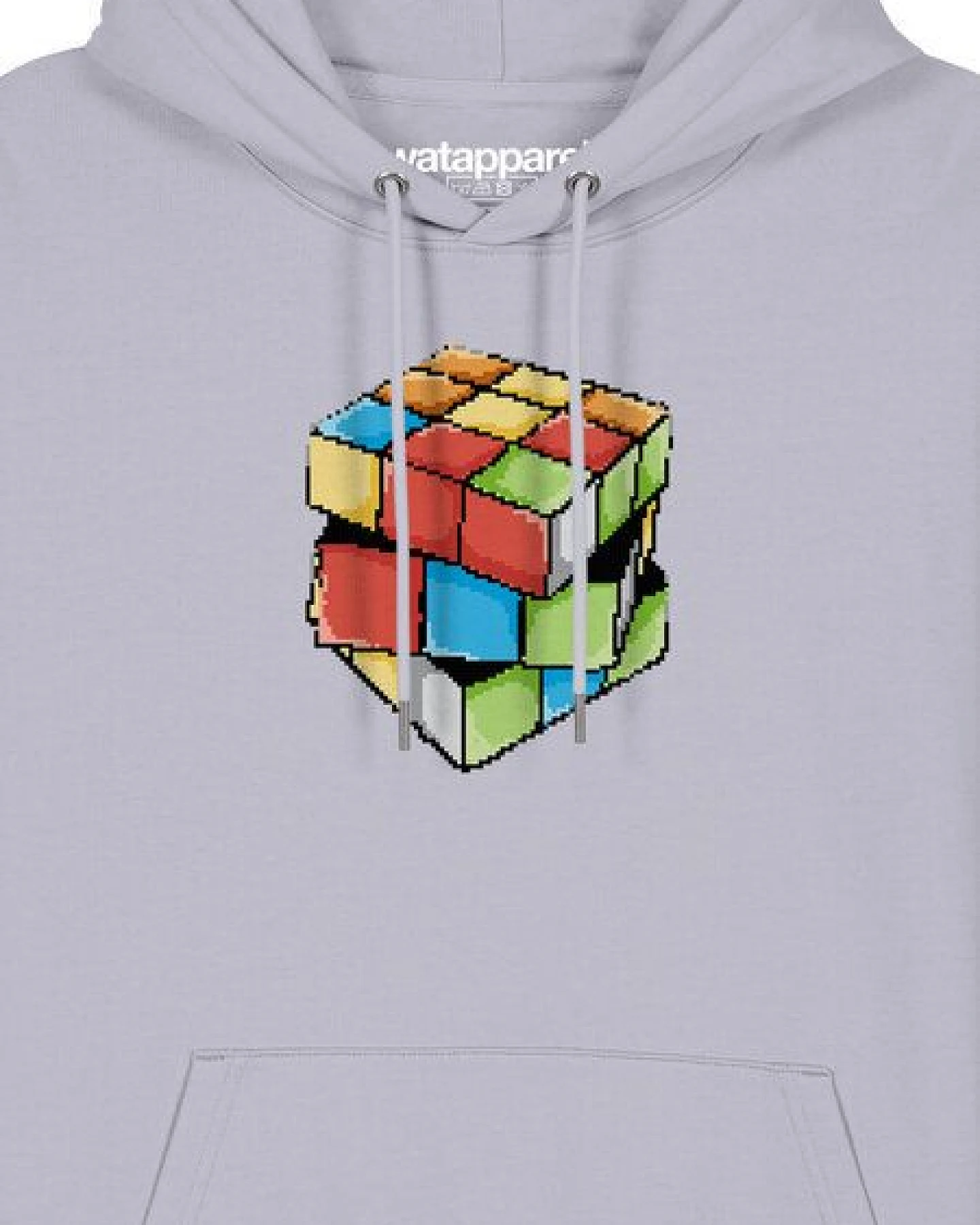 watapparel Hoodie Unisex Pixel Zauberwürfel – Ansicht 3