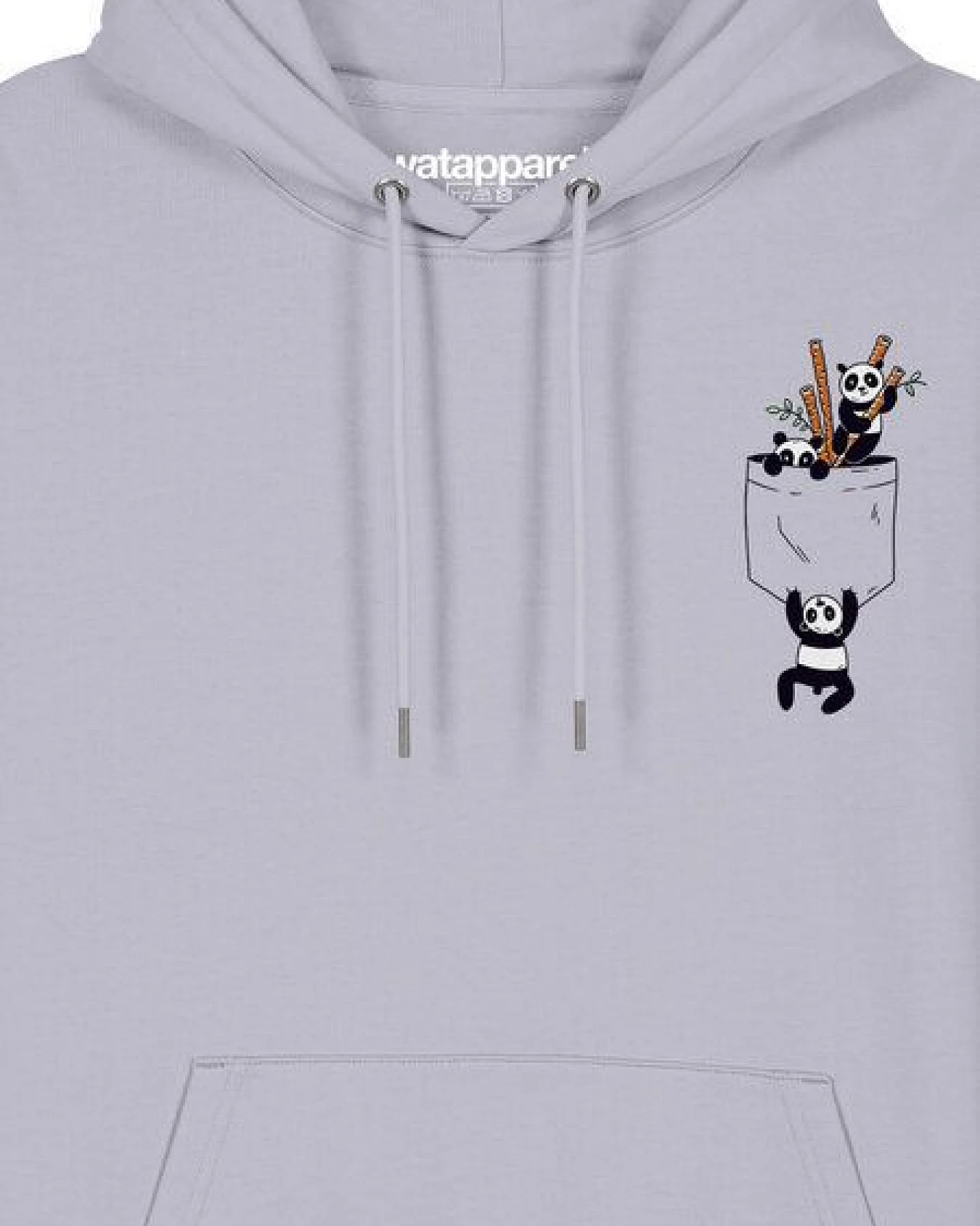 watapparel Hoodie Unisex Pocket Pandas – Ansicht 3