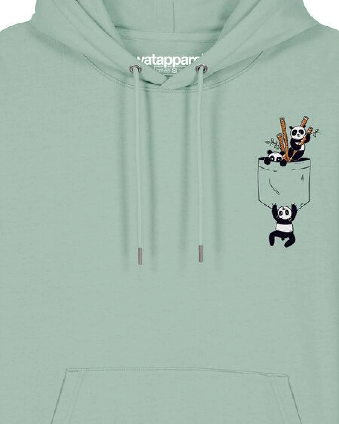 watapparel Hoodie Unisex Pocket Pandas – Ansicht 3