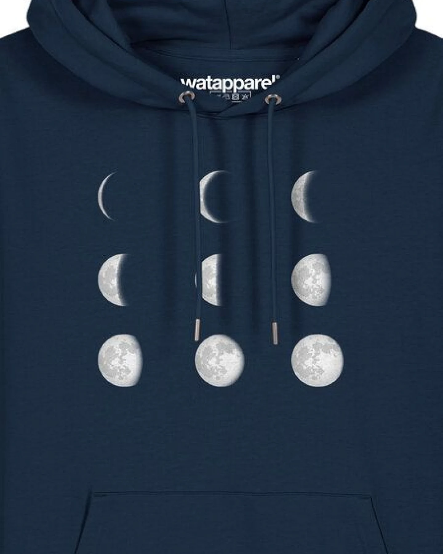 watapparel Hoodie Unisex Moonphases – Ansicht 3