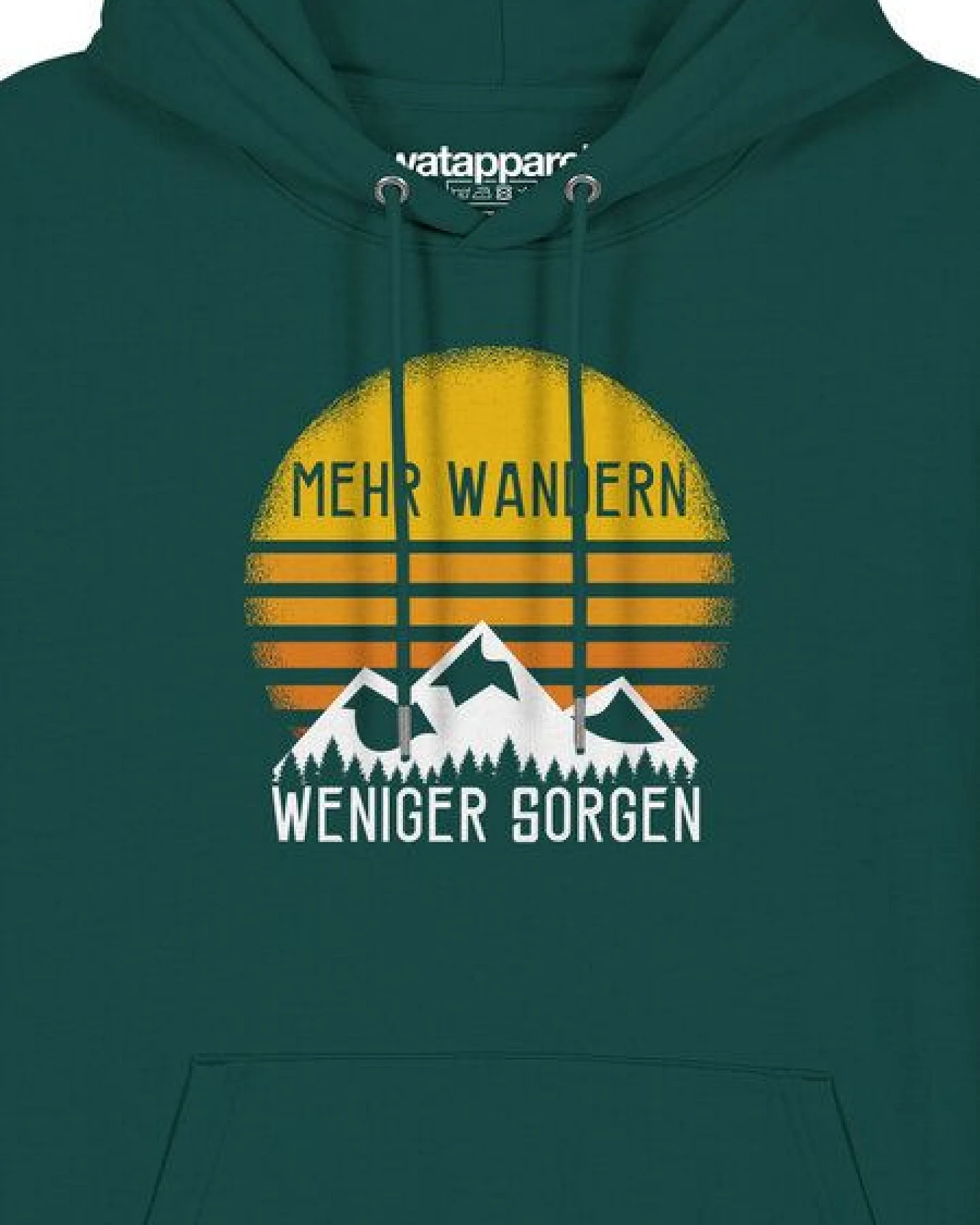 watapparel Hoodie Unisex Mehr Wandern – Ansicht 3