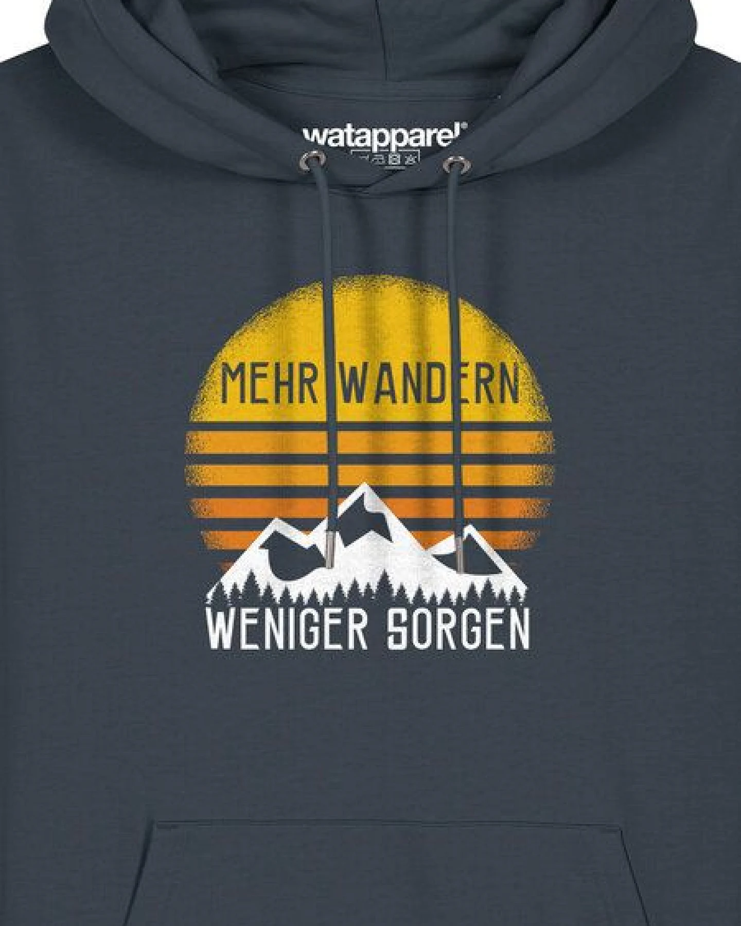 watapparel Hoodie Unisex Mehr Wandern – Ansicht 3